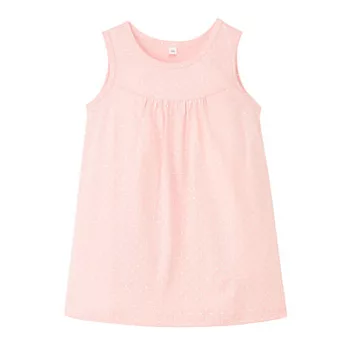 [MUJI無印良品]幼兒有機棉每日兒童服水玉無袖長版衫80粉橘
