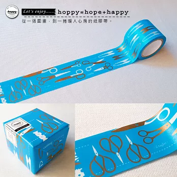 Mini Box-Scissors BLUE / 文具賞 剪刀藍紙膠帶