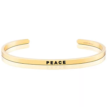 MANTRABAND Peace得到平和寧靜 擁抱真正幸福 金色手環