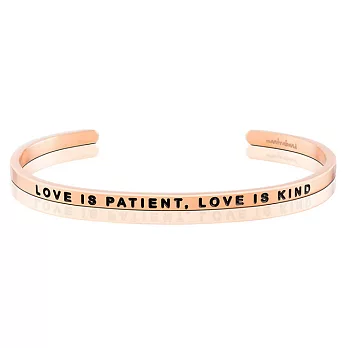 MANTRABAND Love is Patient Love is Kind 玫瑰金手環