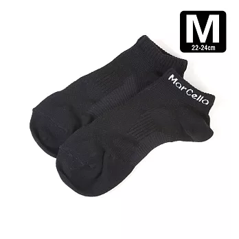 《瑪榭》Foot Spa系列．足弓腳踝加強透氣運動襪 - 台灣製(22-24cm)M黑黑