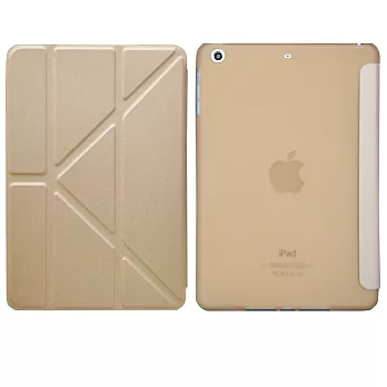 ATCOM Apple iPad 2/3/4 簡約軟殼掀式平版保護套(香檳金)