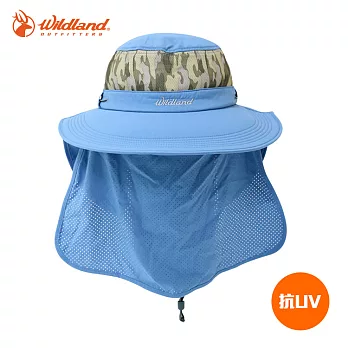 WildLand 中性抗UV收納式遮陽帽W1036 / 城市綠洲(UPF30+、防曬、防紫外線、機能帽) 69灰藍色