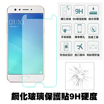 【Q&K】OPPO A77 5.5吋 9H鋼化玻璃貼 0.3mm疏水疏油高清抗指紋