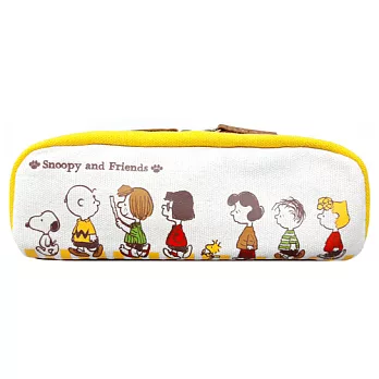 【日本進口正版】史努比 Snoopy 帆布 立體 筆袋/收納包/化妝包 PEANUTS