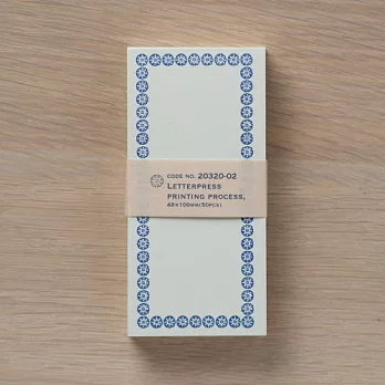 【倉敷意匠】亞鉛凸版印刷MEMO卡(50入)_藍框