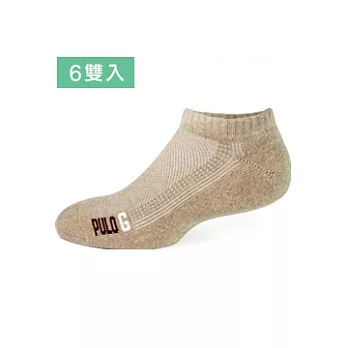 【 PULO 】純棉透氣網襪-6入-卡其L