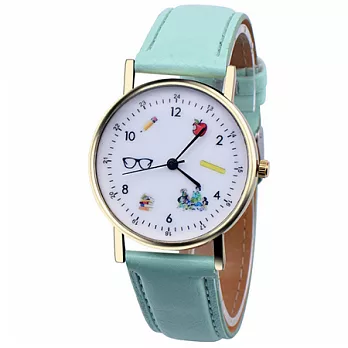 Watch-123 小孩對話-時尚隨行遊戲化童趣手錶 (5色任選)薄荷綠色