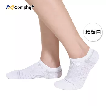 【Comphy+】透氣船型襪-精煉白（M 號）抑菌除臭科技機能運動襪