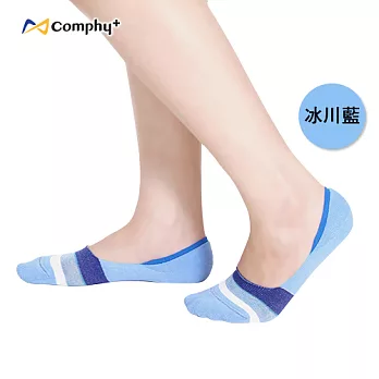 【Comphy+】彩虹隱形襪-冰川藍（M 號）抑菌除臭科技機能休閒襪