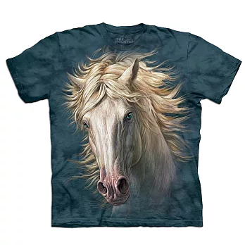 【摩達客】美國進口The Mountain 白馬像純棉環保短袖T恤成人版XL號