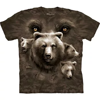 【摩達客】美國進口The Mountain 熊之眼 純棉環保短袖T恤青少年版XL號