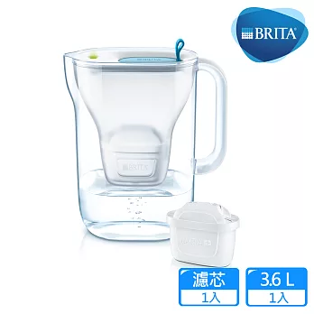 【德國BRITA】Style 3.6L 純淨濾水壺_藍色 (內含MAXTRA Plus 全效濾芯1入)