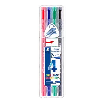 STAEDTLER 施德樓trilius三角書寫筆0.8MM-4色組