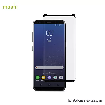 Moshi IonGlass for Galaxy S8 強化玻璃螢幕保護貼黑色(透明/亮面清透
