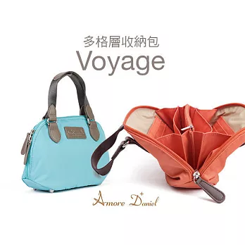 Amore Voyage- 多隔層隨心收納包 輕量尼龍手提側背 -卡其