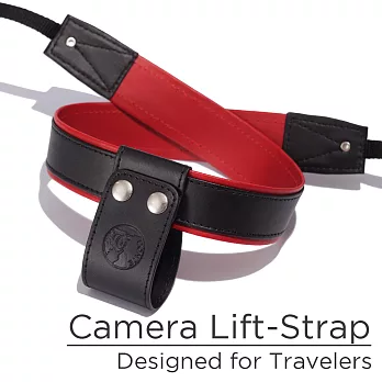 PONTE Leather Co. 旅行減壓背帶 Camera Lift-Strap《皮革款》紅色