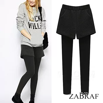 【BR】假兩件式短褲連內搭褲-共2色803724XL黑色