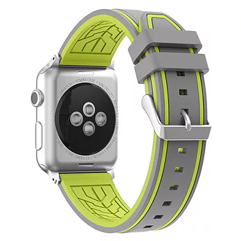 Apple Watch 運動錶帶 流線刻紋灰綠