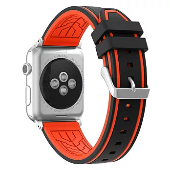 Apple Watch 運動錶帶 流線刻紋橘色