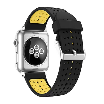 Apple Watch 運動錶帶 菱形刻紋 黑色