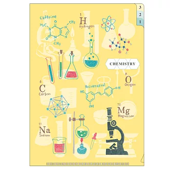 【Green Flash】STUDY HOLIC知識控三層資料夾(A5)_化學