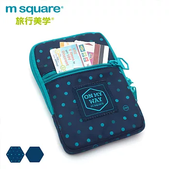 m square美途系列Ⅱ單肩豎腰包波點藍