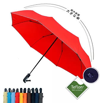【2mm】超大!運動型男超大傘面自動開收傘(紅色)