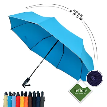 【2mm】超大!運動型男超大傘面自動開收傘(海藍)