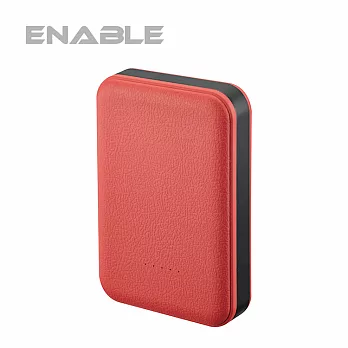 【台灣製造】ENABLE mojo 7800mAh 類皮革行動電源紅色