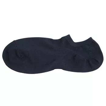 [MUJI無印良品]男有機棉混淺口直角襪25~27cm深藍