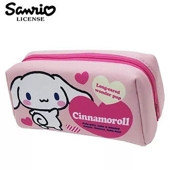 【日本進口正版】大耳狗 Cinnamoroll 防震棉 粉色 化妝包/收納包/筆袋 三麗鷗