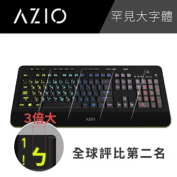 AZIO KB506 大注音背光有線鍵盤