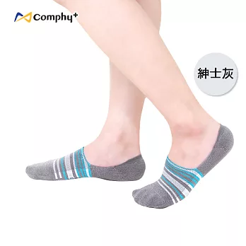 【Comphy+】流線隱型襪-紳士灰（L 號）抑菌除臭科技機能運動襪