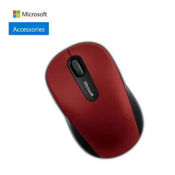 微軟 Microsoft Bluetooth® 行動滑鼠 3600（藍芽4.0）（黑/紅/藍）紅