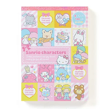 《Sanrio》三麗鷗明星A6超值便條本-80’S復古(共144枚)