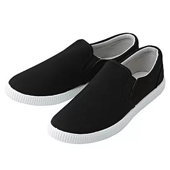 [MUJI無印良品]有機棉基本便鞋M25.5~26.0cm黑色