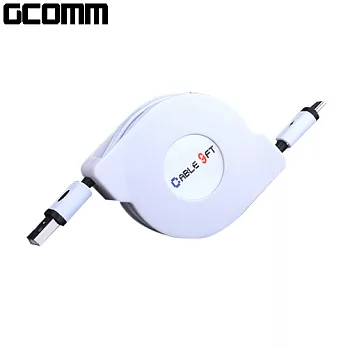 GCOMM micro-USB 強固型高速充電傳輸伸縮扁線 (1米)紳士黑