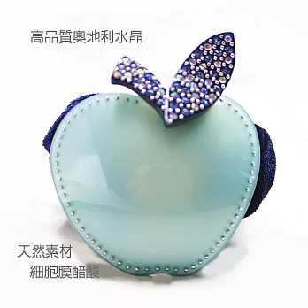 【PinkyPinky Boutique】可愛蘋果水鑽髮束(藍色)
