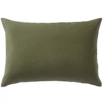 [MUJI無印良品]有機棉柔舒水洗棉枕套/50/卡其