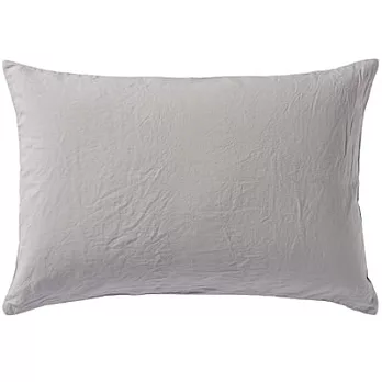 [MUJI無印良品]有機棉柔舒水洗棉枕套/50/灰色