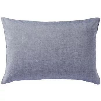 [MUJI無印良品]有機棉柔舒水洗棉枕套/50/暗藍