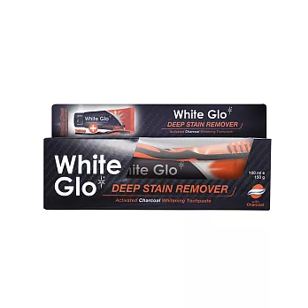 【澳洲White Glo】活性碳深度去漬亮白牙膏150g(附牙刷+牙縫刷)