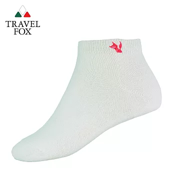 TRAVEL FOX旅狐 女純棉船形襪 隱形襪 [T40W-07]白