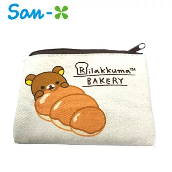 【日本正版授權】San-X 拉拉熊 帆布 零錢包/卡片包 小物收納 懶懶熊 Rilakkuma