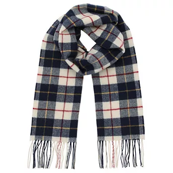 [MUJI無印良品]羊毛織花圍巾深藍