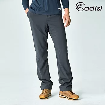 ADISI 男雙層抗風防潑水保暖褲AP1721027 (S-2XL) / (撥水、環保、易去汙)M碳灰