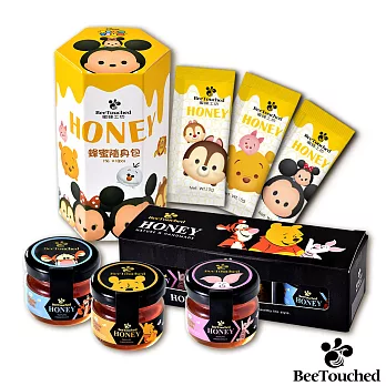 蜜蜂工坊-迪士尼好蜜分享組(迪士尼手作蜂蜜30g*3+蜂蜜隨身包10包/盒)