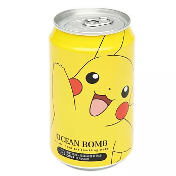 【OCEAN BOMB】皮卡丘海洋深層氣泡水-皮卡丘(賽打風味) 330ml*3入