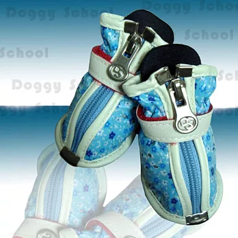DoggySchool 小花休閒鞋 【藍色】-2號